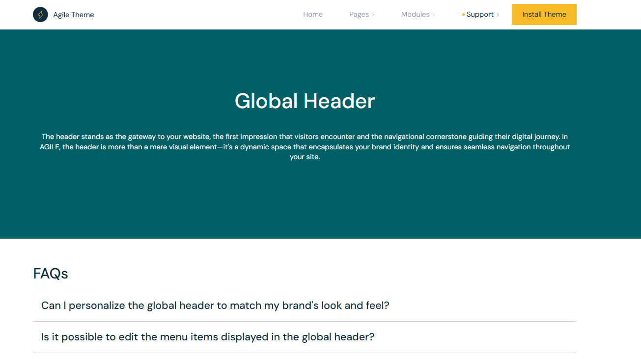 Global Header