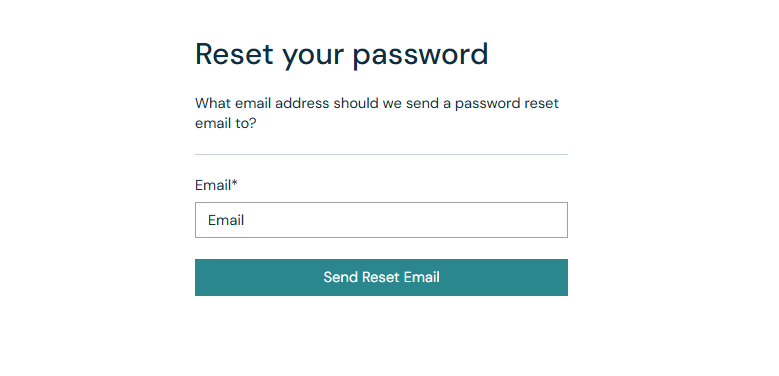 Reset your password