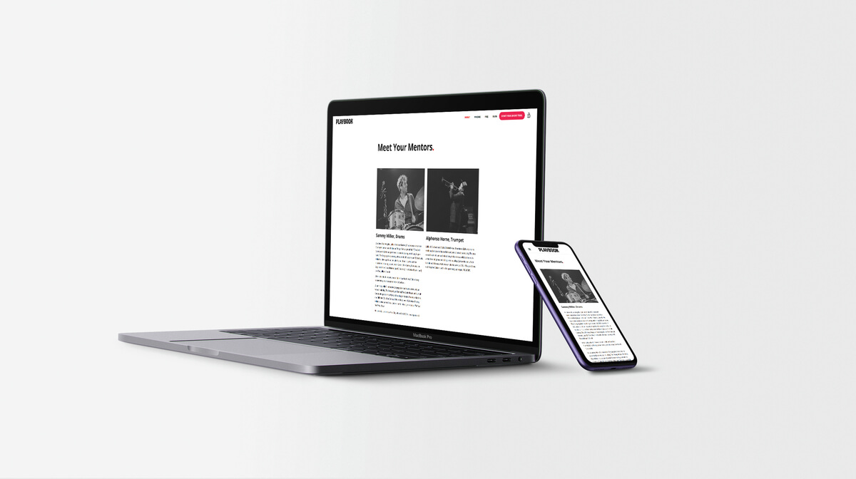 Playbook About Us Page Design