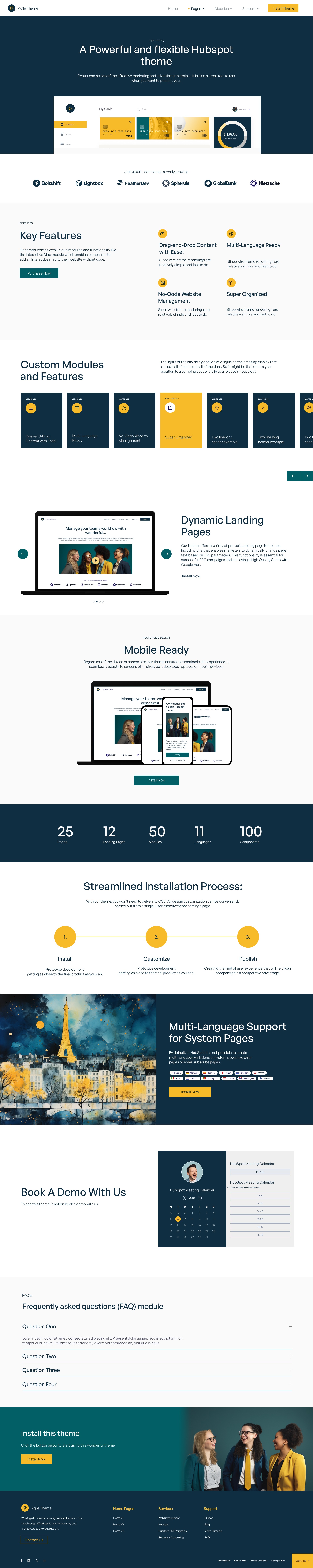 Agile Theme, Home Page Variation 3