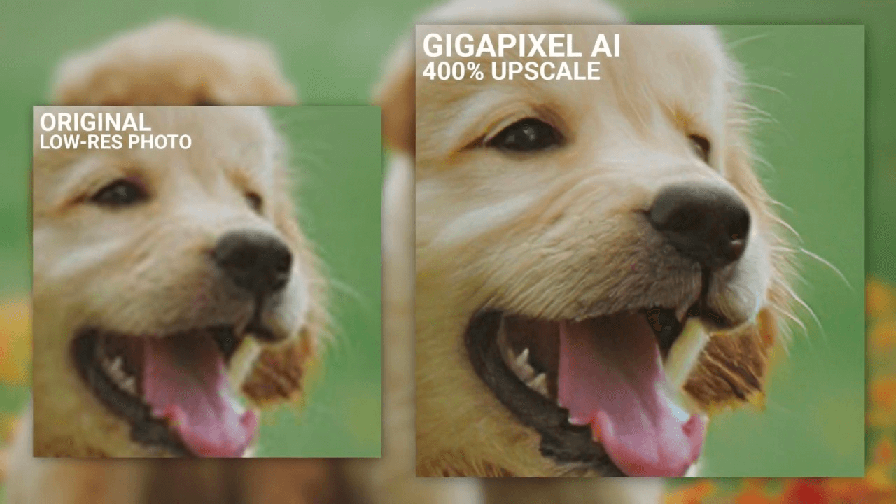 AI upscale imagery