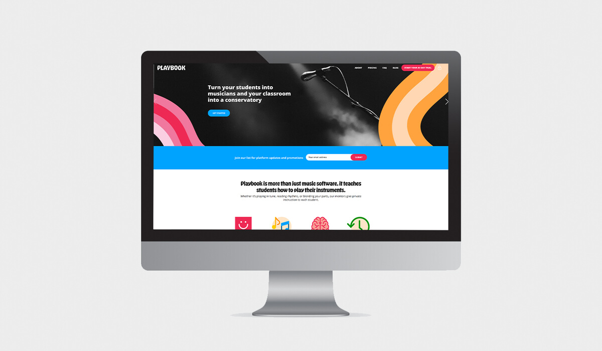 Playbook Homepage Design