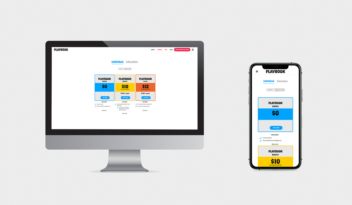 Desktop and Mobile Friendly Playbook Page Design