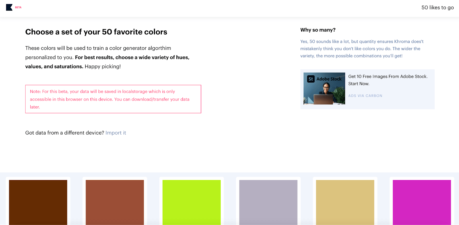 color palette tool