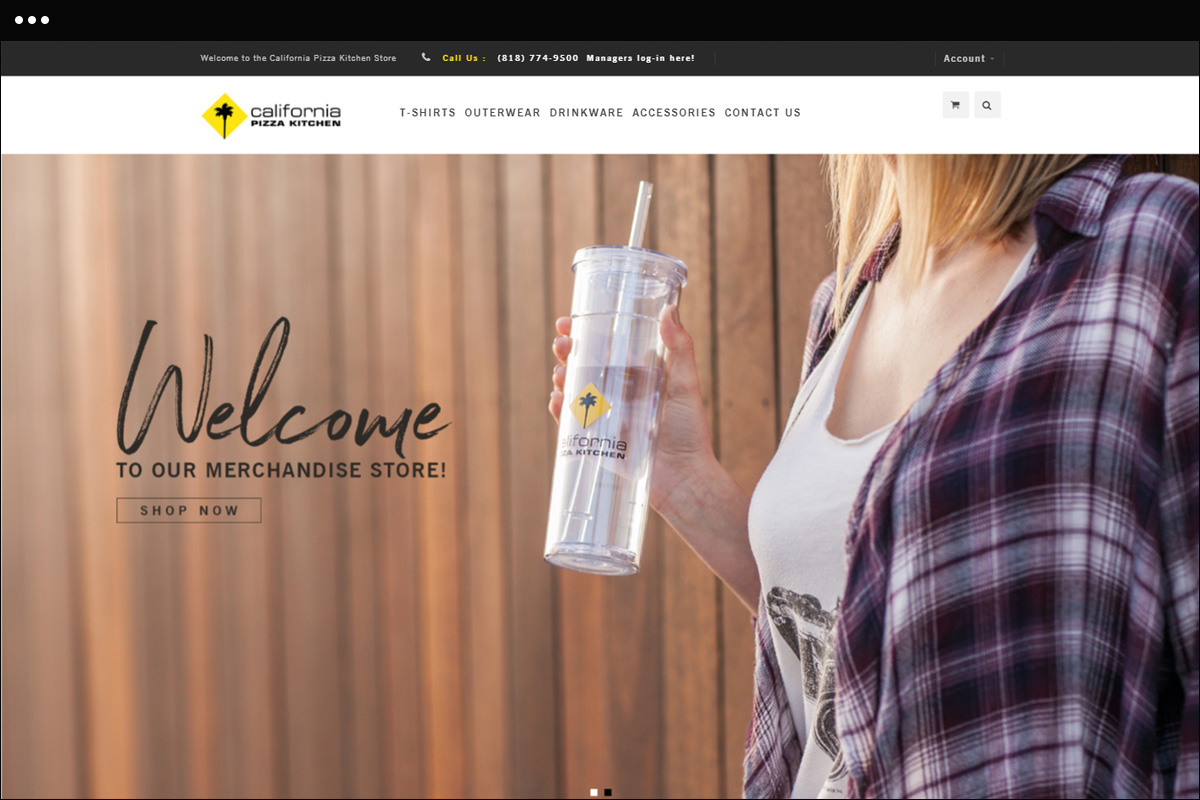 California Pizza Kitchen Home Page Desig