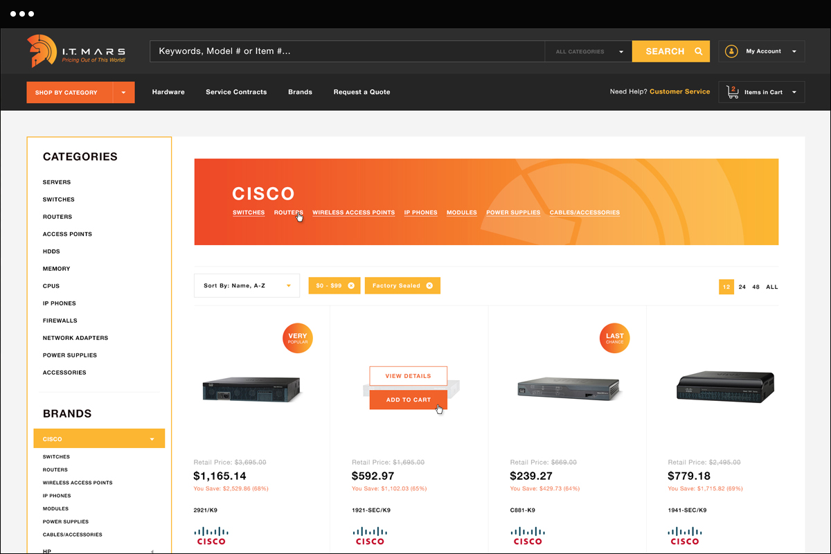 Shop Category Page Design