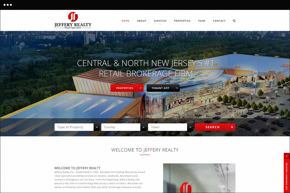 Jeffrey realty Home Page Design