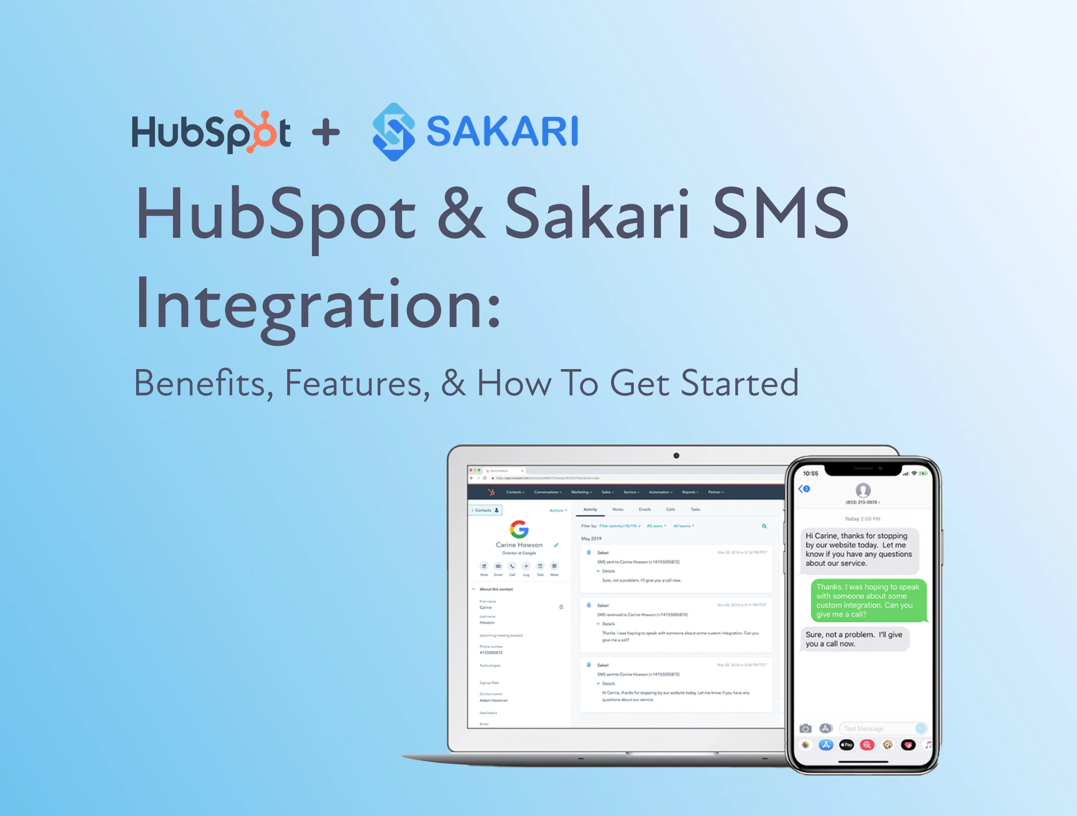 HubSpot Sakari SMS Integration